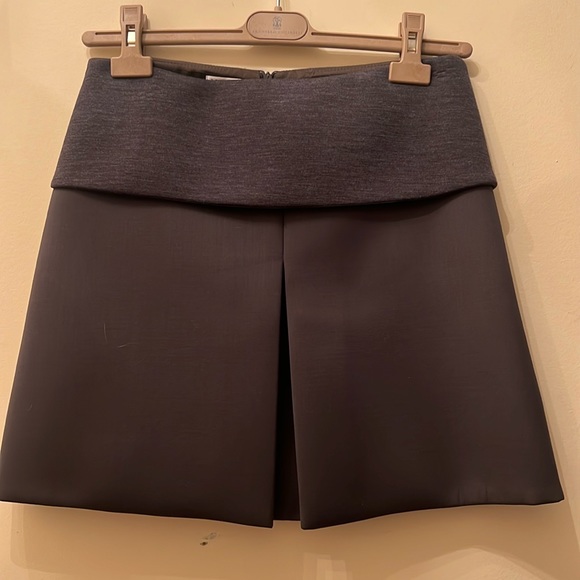 Brunello Cucinelli Made in Italy Skirt Size 42 USA 6 green gray - Picture 1 of 13